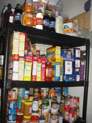 stockpile-3 Extended pantry, immediately outside the kitchen door