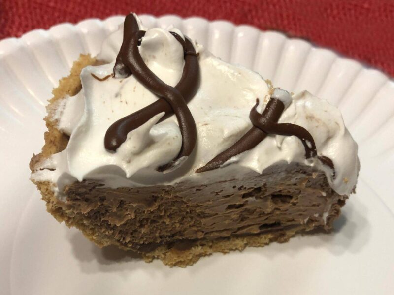 decadent chocolate hazelnut pie
